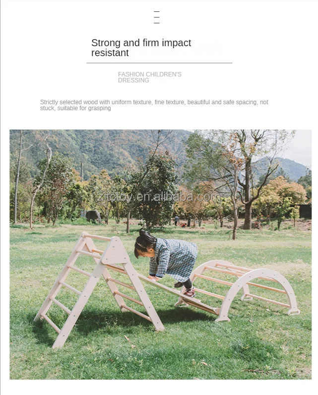 Montessori jouets éducatifs en bois enfants Pickler Triangle avec rampe cadre d'escalade intérieur Pickler Dreieck fournisseur d'équipement de terrain de jeu