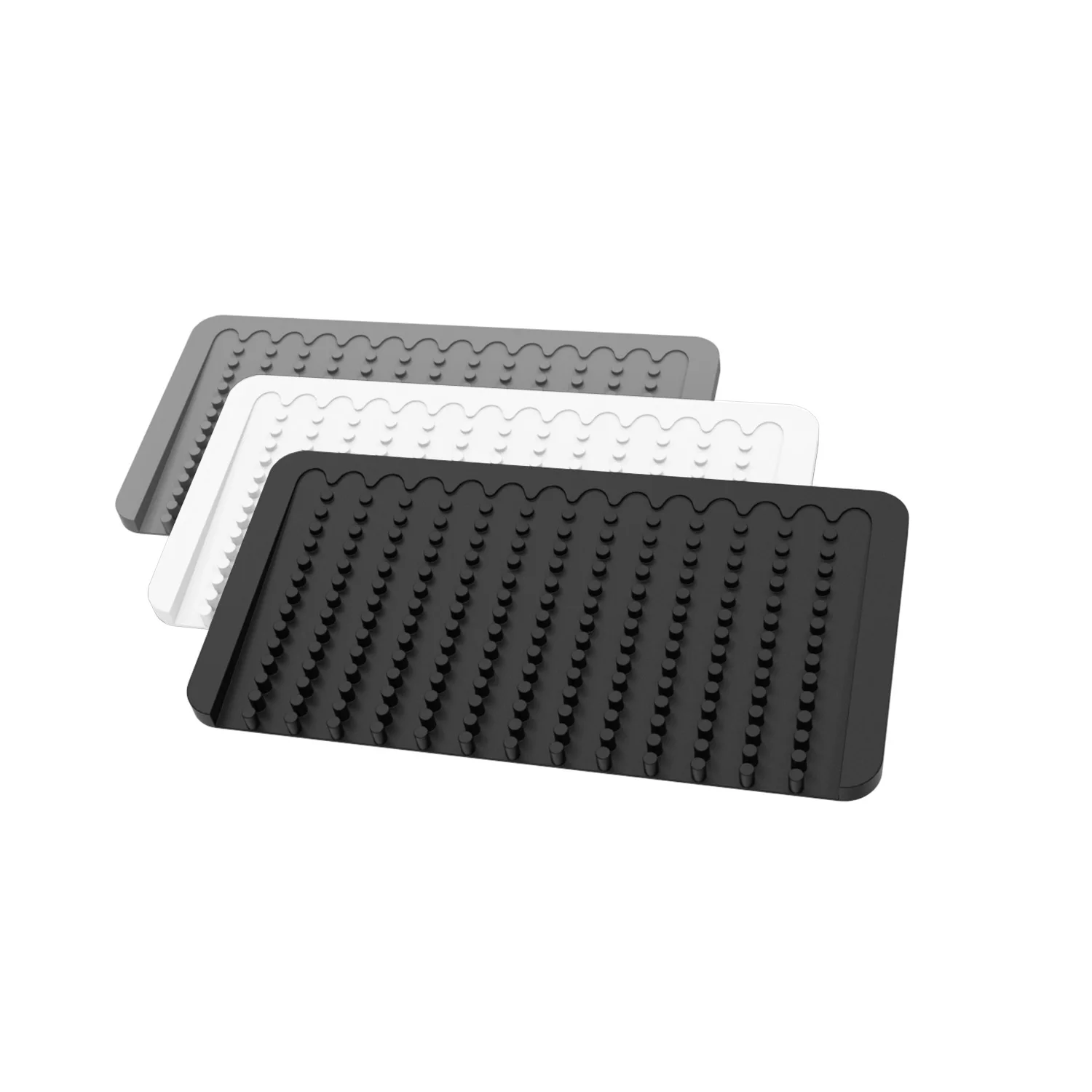 Modern Square Silicone Drain Pad Water Filter Mat Slope Diversion for Kitchen Counter Dishware Tableware Drying Stylish Counter supplier