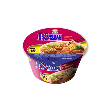 90g bowl china wholesale longevity vegetarian cheap low sodium factory best price braised beef flavor cup instant noodles