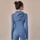 Winter Sport Gym For Women Wholesale Winter Gym Wear Hooded Woman Workout Jacket Sport Jacket For Women