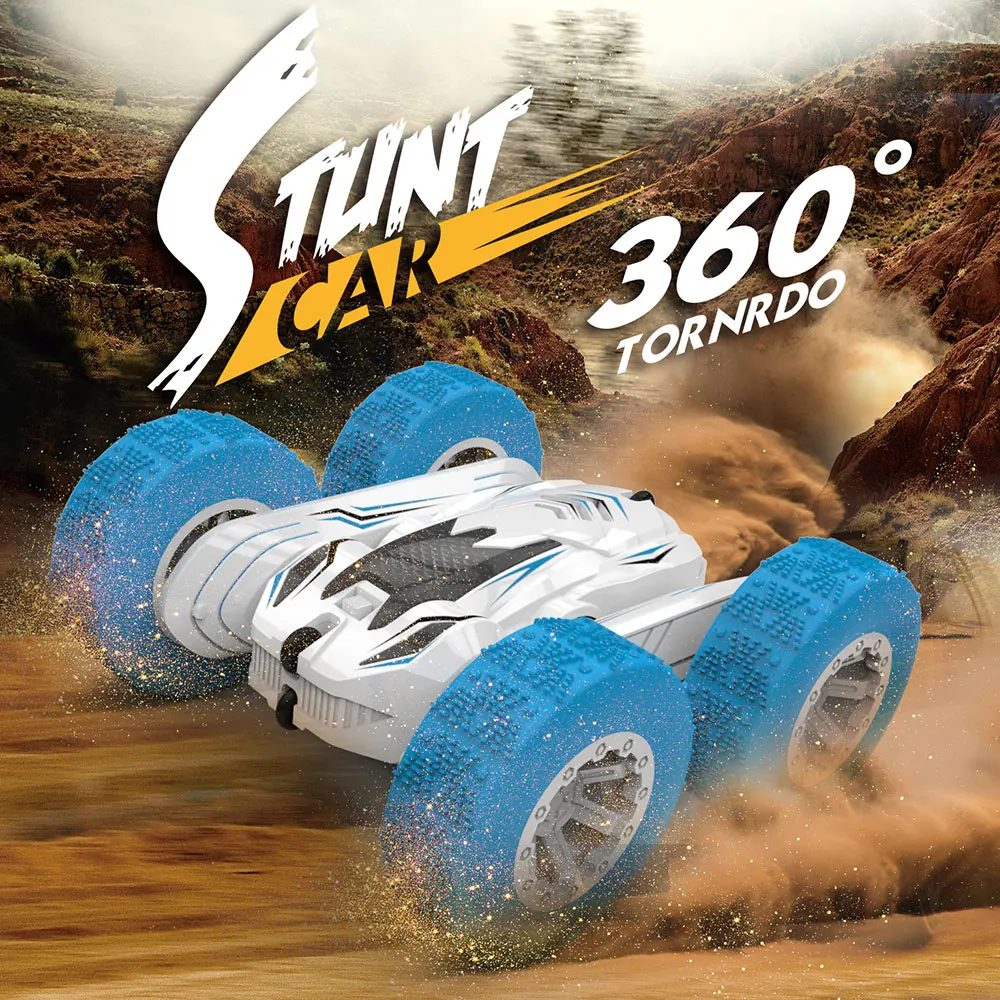 2.4G Rc Car Stunting Double Sided 360 Degree Rotation Stunt Walking Car Rock Crawler Rolling Remote Control Stunt Car For Kids