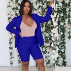 Blazer 2021 Spring 2 Piece Blazer And Shorts Set Women