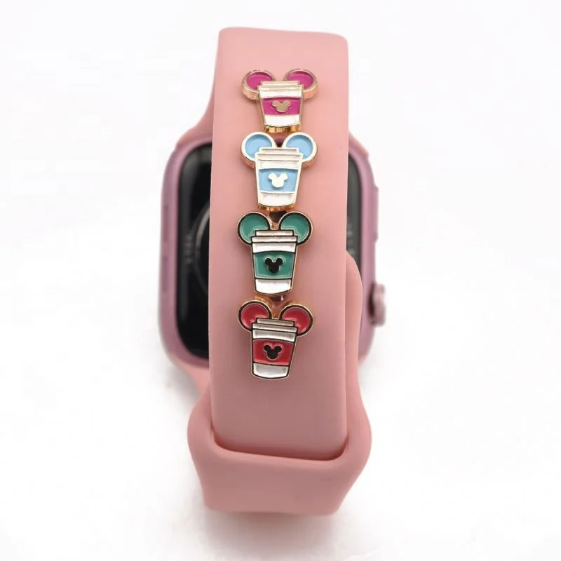 2023 New Silicone Strap decoration charms  For iWatch Band  Sport Bracelet For Iwatch Series 7 6 5 4 3 Se Band decoration