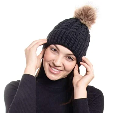 Thick Knitted Cashmere Cap Fleece Knit 