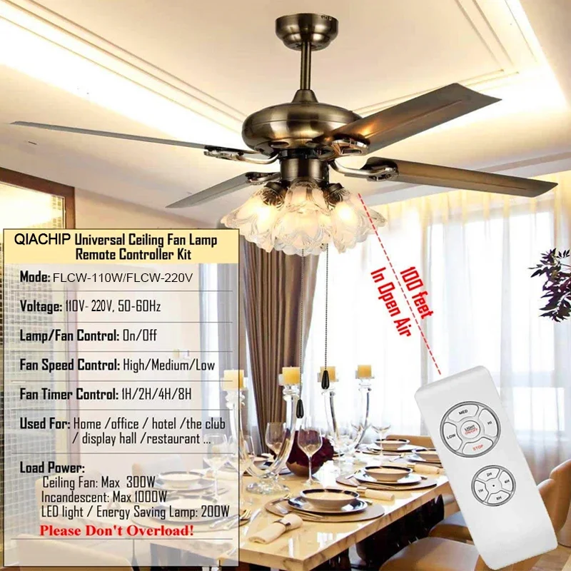 Ceiling Fan, QIACHIP, 110V, 220V - detail 20
