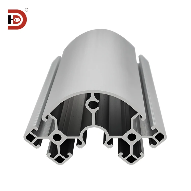 8840R Black Industrial Extruded Aluminum Profile 8080R Corner Equipment Frame Aluminum Alloy 80 Arc Aluminum factory