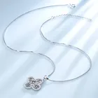Jewelry Silver Custom Jewelry Necklace 925 Sterling Silver With CZ Gemston Pendant Fashion Choker For Women