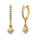 925 Hoop Earrings Earring Trendy Gold Plated 925 Sterling Silver Hoop Earrings Women Geometric Shape Charm Earring