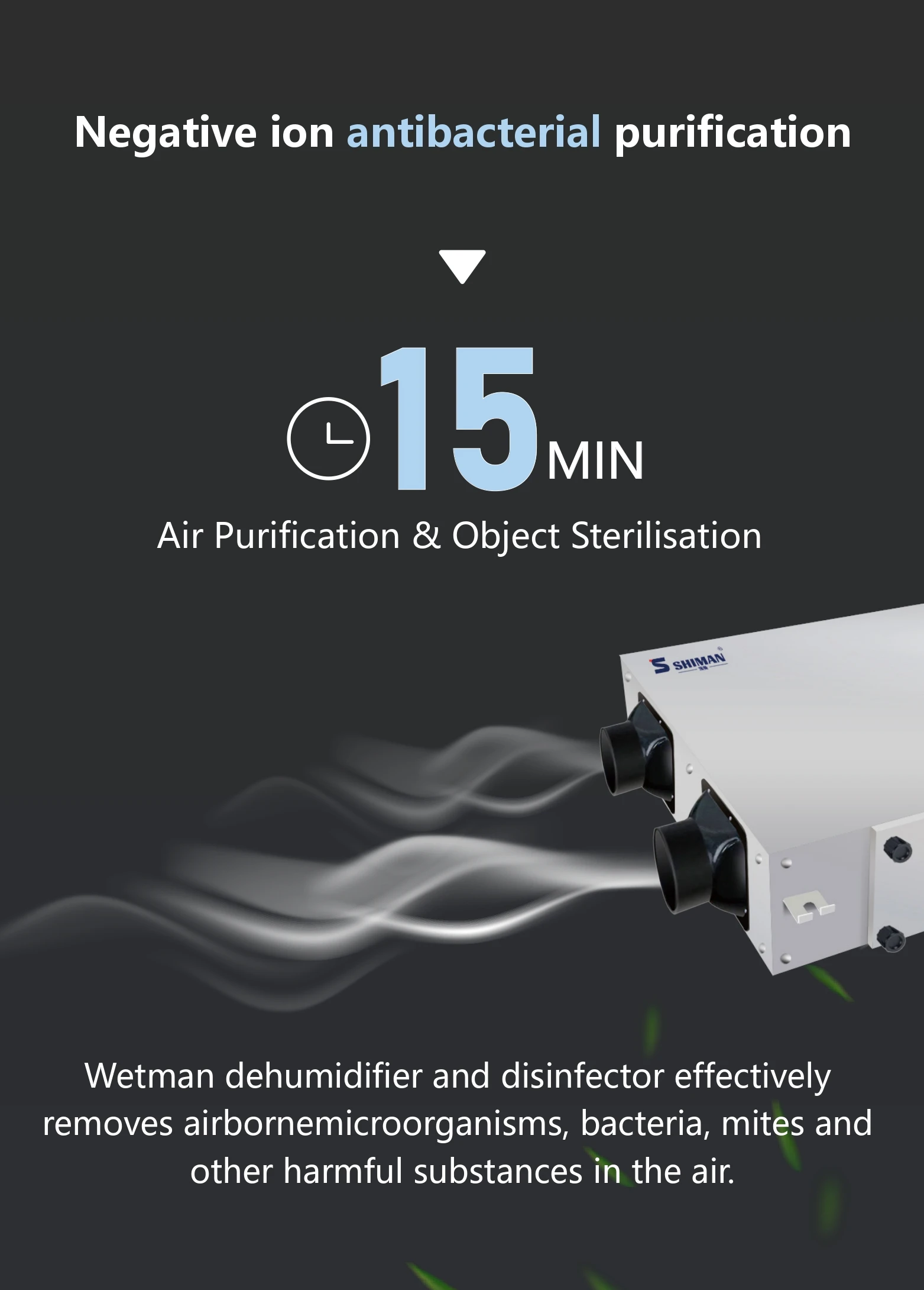 Fresh Air Ceiling Dehumidifier, 220 V, Electric - detail 10