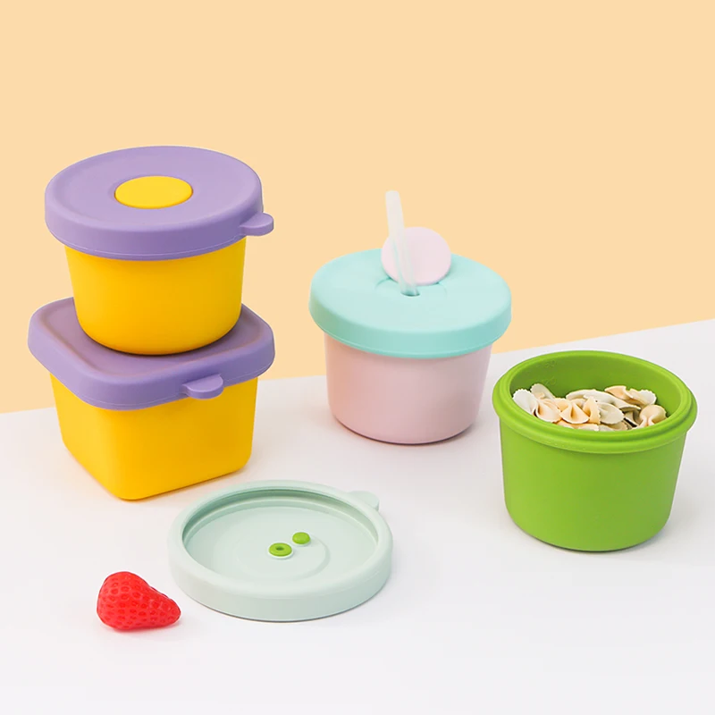 2024 Customized Baby Kids Bento Box Lunch Food School Use Snack Box Package Lunchbox Baby Complementary Food Bowl With lid