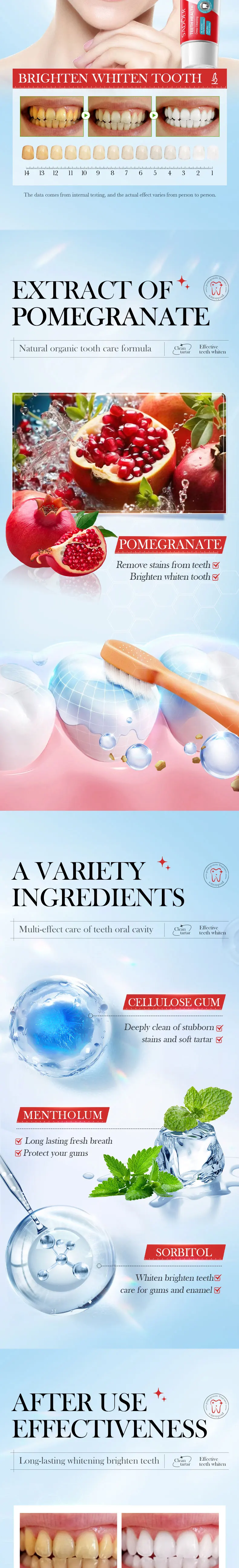 product sadoer rose salt toothpaste whitening tartar control plaque removal gum care-7