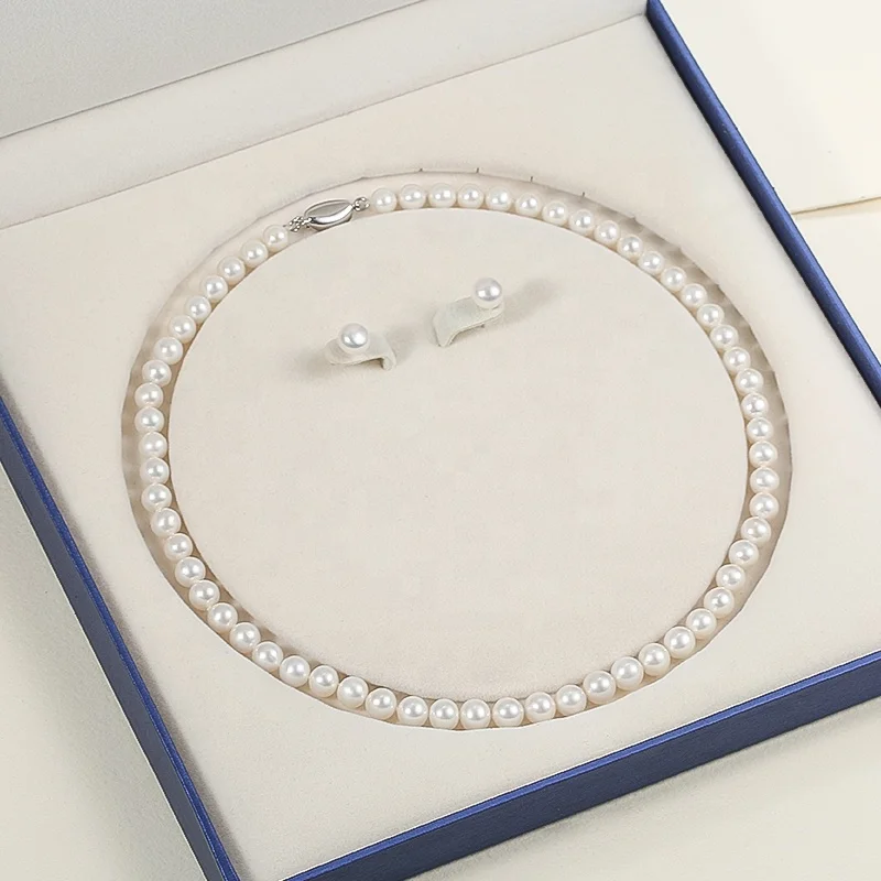 CDE YN0950 Wedding Pearl Jewelry Set Vintage 925 Sterling Silver Fresh Water Pearl Trendy Freshwater Pearl Necklace Set
