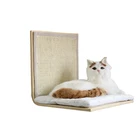 Cat Wall Mounted L Shape Cat Shelf Wooden Cat Furniture Bed