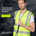 Uniform Vest Safety Vest High Visibility Customize Logo Zipper Reflective Working Uniform Safety Vest