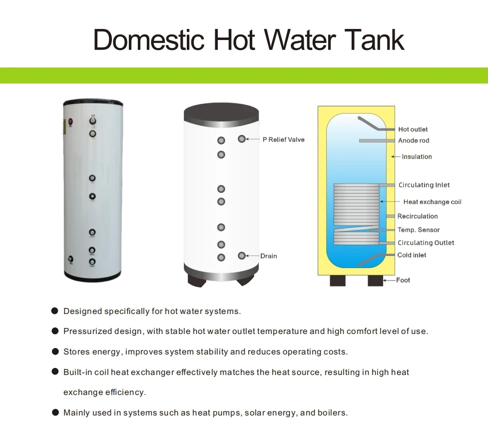 Tank for Heat Pump, 200, Stainless, Steel, DHW - detail 6