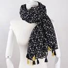 Ladies 2021 Hot Sale Spring Summer Ladies Scarves Floral Printing Tassels Oversized Scarf/blanket Wrap