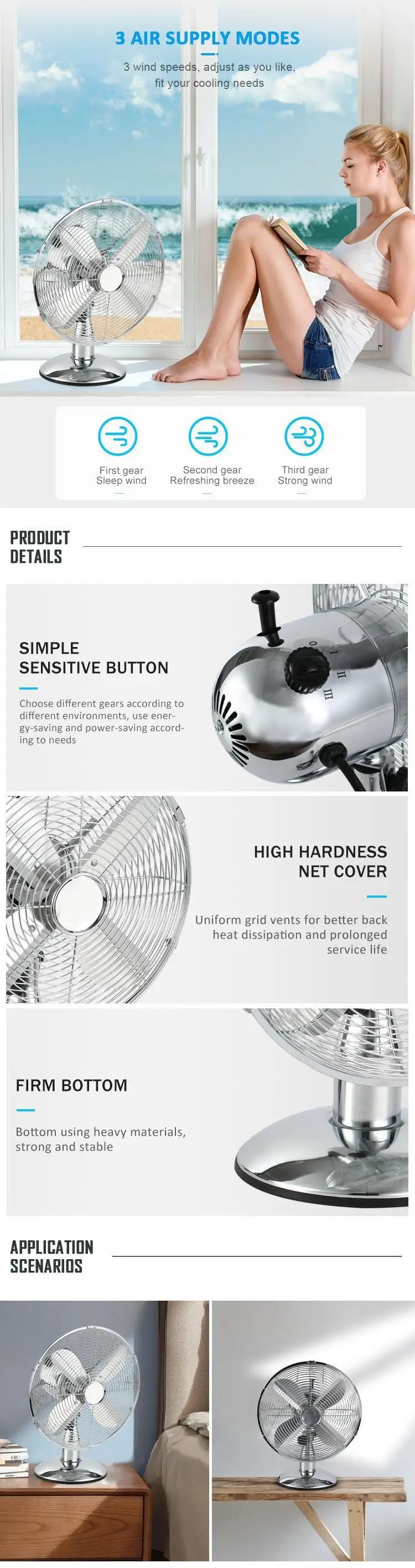 Metal Antique Desk Fan, 12Inch, ROHS - detail 8