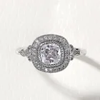 Rings Hainon Wedding Rings For Women Shiny Zircon Fashion Women Square Big Stone Wedding Jewelry Rings