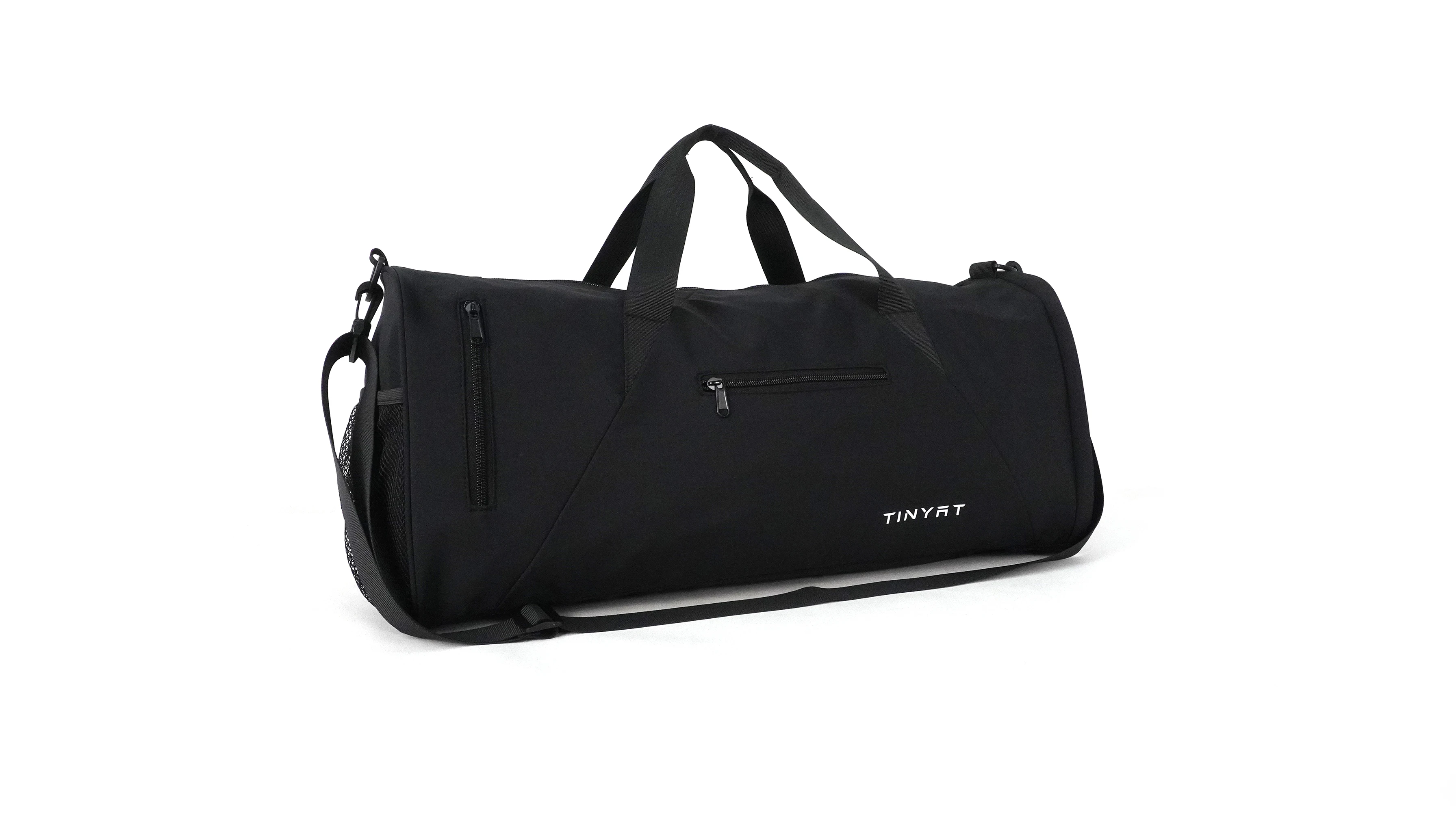 product unisex large capacity travel bag custom logo lightweight gym bag with zipper closure factory direct black-3