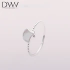 Mother Of Pearl A Ring Factory Wholesale Mother Of Pearl Gemstone Jewelry Shell Shape White S925 Silver Ring
