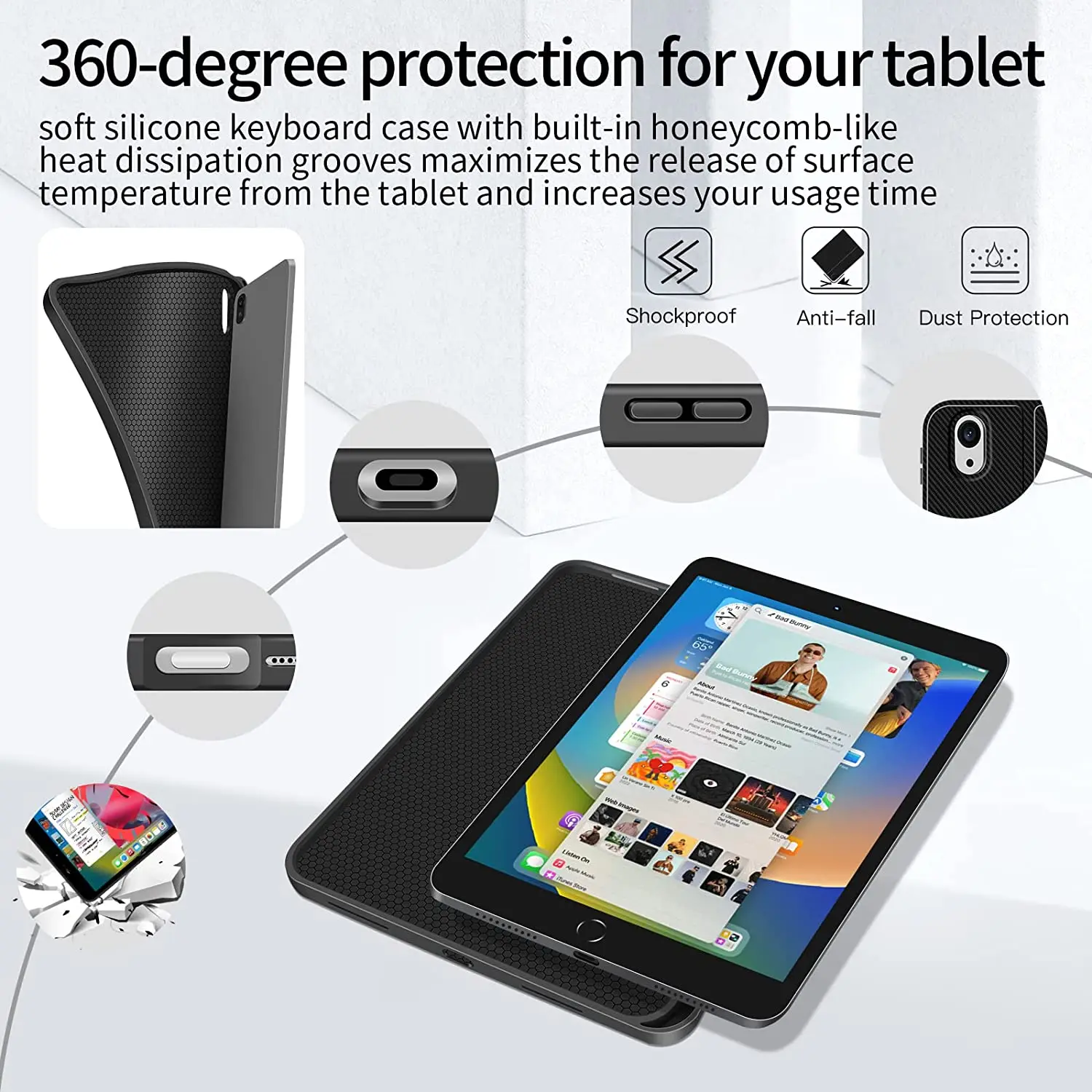 Custom Detachable BT Wireless Keyboard Case for IPad 10th Generation 10.9 Inch 2022 Tablet Protective Cover