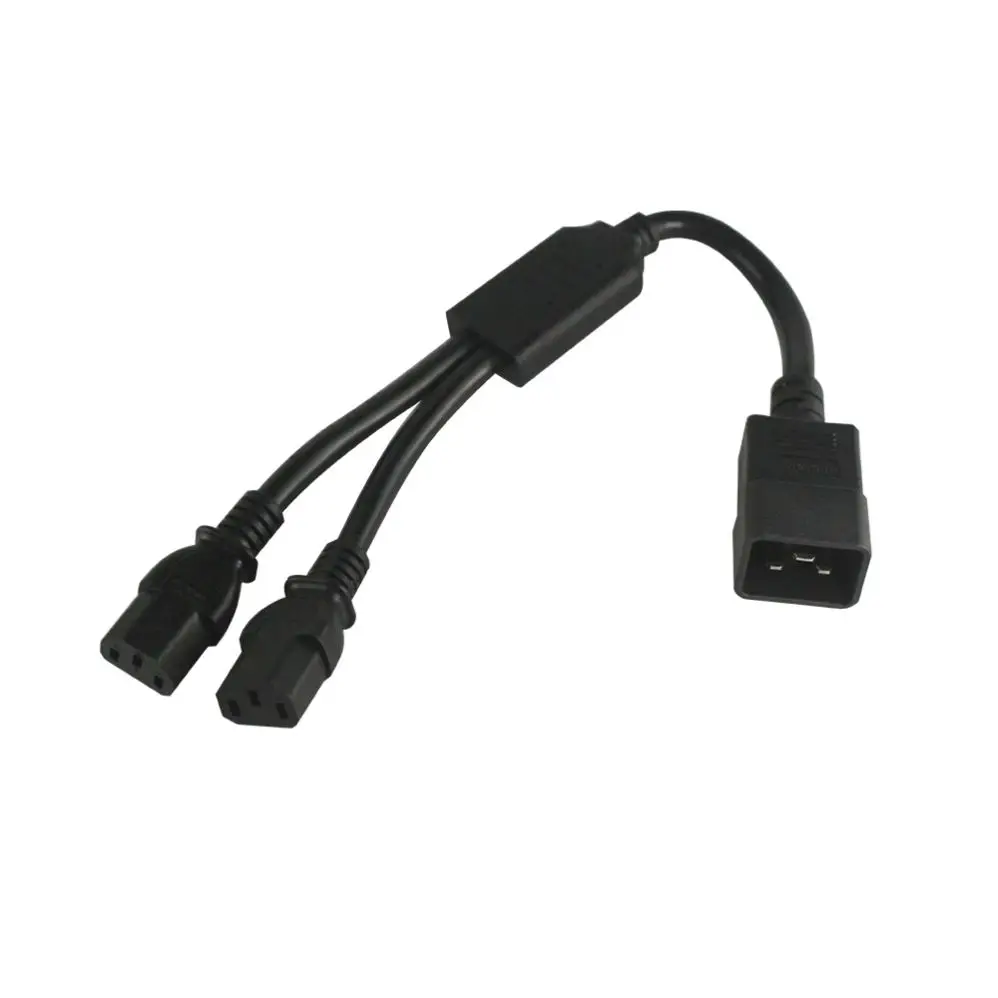 C20 to 2xC13 splitter cord