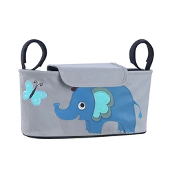 New Arrival Large Capacity Fabric Baby Diaper Bag Insulated Cup Holders Baby Stroller Organizer Bag