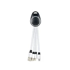 Corporate Logo Corporate Gifts Corporate Gift 15CM Keychain Multi Charging Cable All In 1 Cable With LED Logo