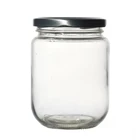Lids Customized Logo 150ml 250ml 300ml 500ml 750ml Empty Glass Honey Jam Jars With Metal Lids In Stock