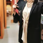 Satin Shirts Fashion All-Match 91% Silk Button Down Satin Shirts Women Silk Can Be Worn Outside