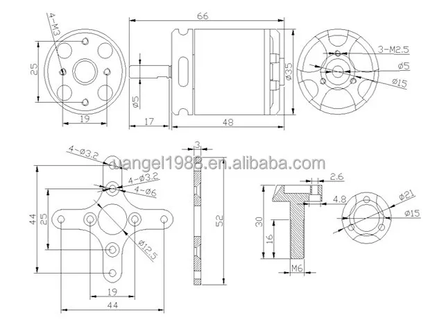 External Rotor Brushless Motor, X2826, 550KV, 740KV, 880KV - detail 2