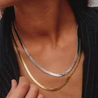 Or EManco 2mm 3mm 4mm 5mm Snake Chain Stainless Steel Gold Silver Herringbone Necklace For Men Or Women