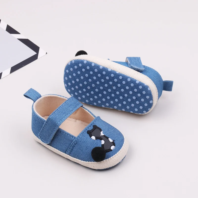 Spring Autumn Summer Denim Material Soft Sole Newborn Infant Baby Girl Shoes 2024 factory