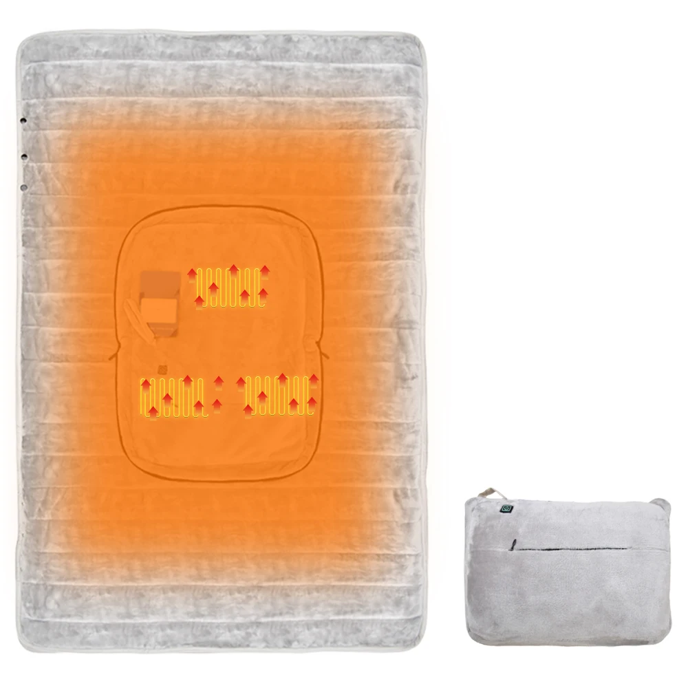 Electric Heated Shawl Blanket, DC 12V, Polyester - detail 16