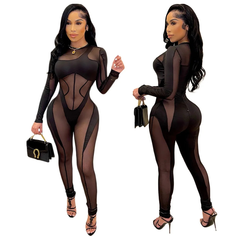 nightclub jumpsuits black