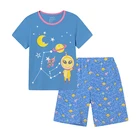 Children's Set Boys Girls Children's Cotton Underwear Set For Boys And Girls Baby Blue True Soft Short Sleeve Shorts