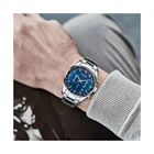 Class Classic Upper Class Business Events Classic Vintage Silver Stainless Steel Strap Men's Quartz Watch