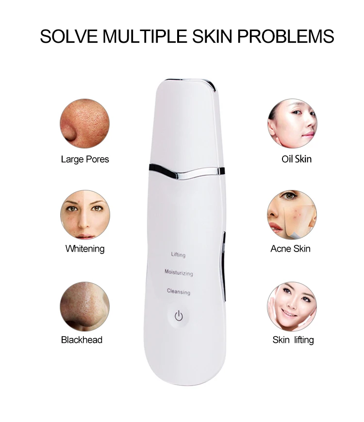 Portable Face Massager Personal Care Beauty Gadgets Deep Face Spatula Cleaning Facial Ultrasonic Skin Scrubber