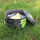 Pot 1-2 Person Portable Cooking Set Outdoor Aluminium Camping Pot