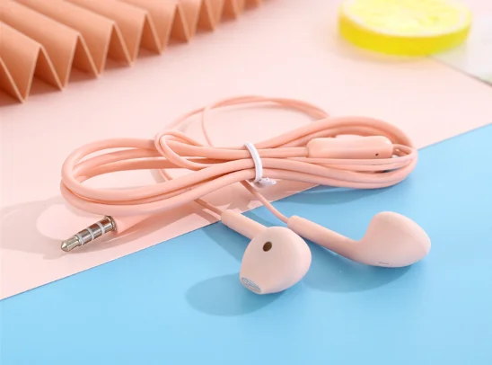 High Quality Cheap Macaron Colour Wired Earbuds Earphone 3.5mm in Ear Headphones