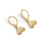 Hoop Stud Silver 925 Earrings Charm Heart 925 Sterling Silver Shaped Hoop Luxurious Jewelry Gold Plated Stud Earrings
