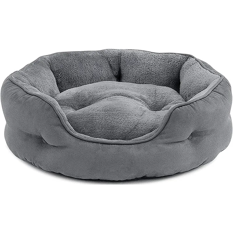 product luxury suede dog sofa bed anti slip bottom solid pattern pp cotton filling luxury nest for cats and dogs perfect gift874-53