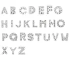 Alloy Charm Alloy Zinc Alloy Metal Silver Color DIY Individuality Handmade Crystal 8mm Slide Letter Charm