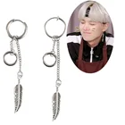 Earring KPOP Bangtan Boys Suga Wing Tassel Jewelry Metal Earring