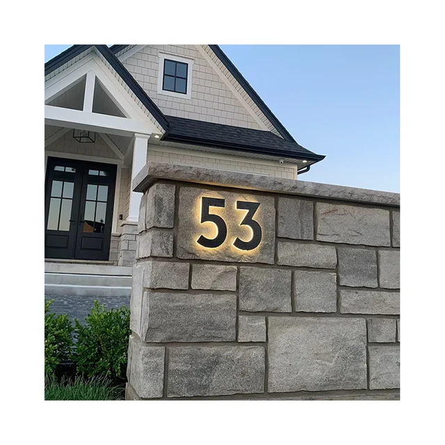 Custom 3D Backlit Number Sign,LED Address Sign,House Lighted Numbers,LED Backlit Door Number,Light up House Numbers
