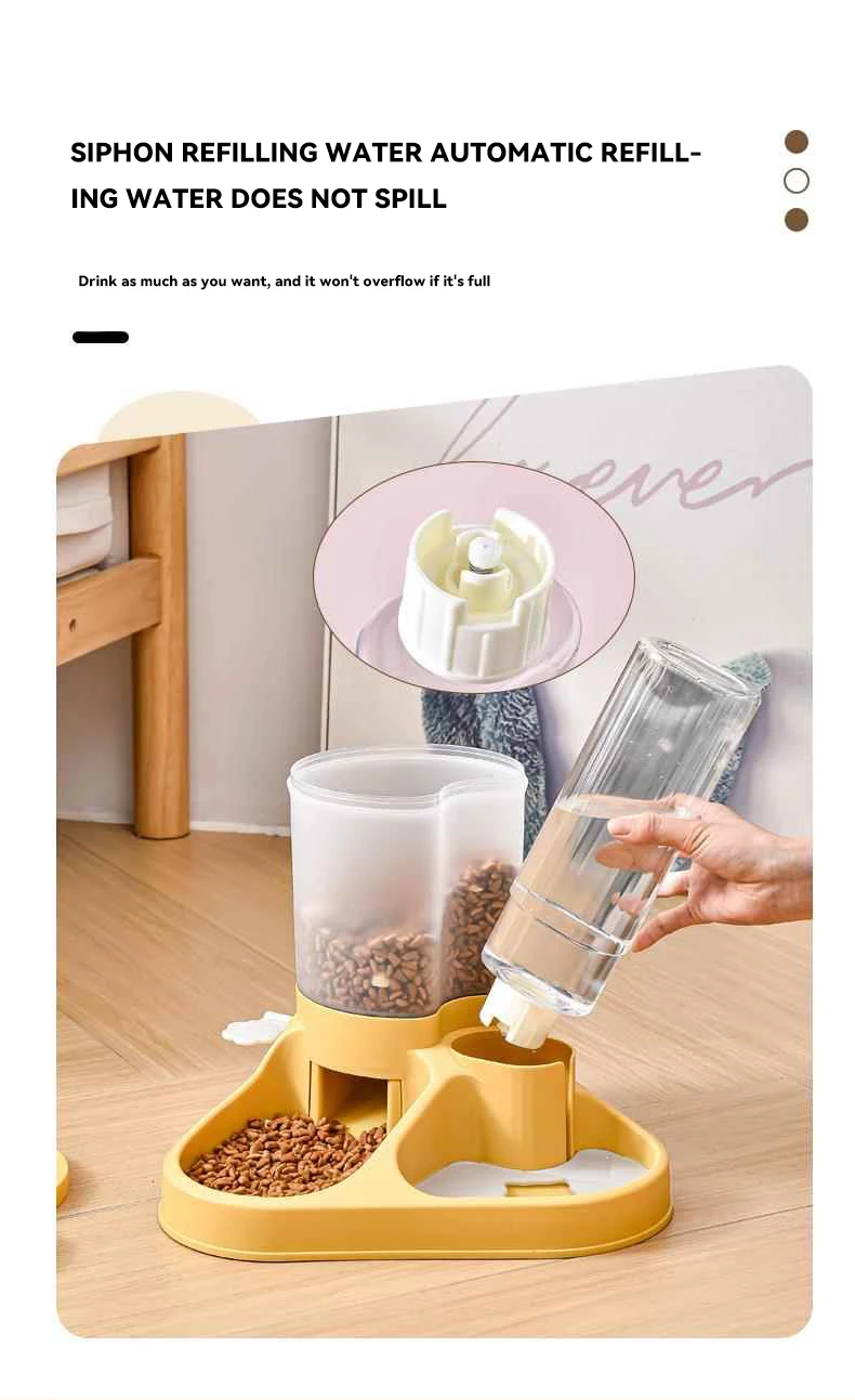 New 2-in-1 Feeder Food Water Large Capacity Pet Bowl Suitable for Small Medium and Large Dog Feeders Easy to Clean Pet Products manufacture