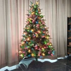Personalized Ornaments Programmable Led Prelit Artificial Decorations Christmas Tree With Personalized Decoration