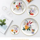 Porcelain Wholesale Hot Selling Home High Quality Ceramic Gold Rim Dinner Set White Porcelain Dinnerware Set