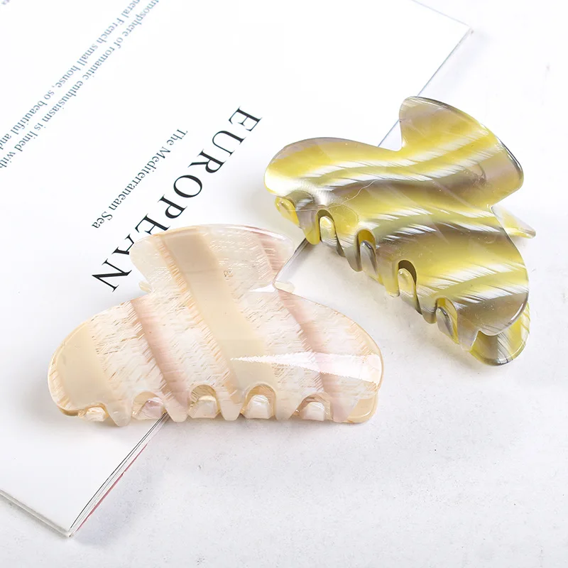 Wholesale Fashion Shinning New Mini Marble Decorative Acrylic Hair Claws Clips Accessories For Women Girls Gift