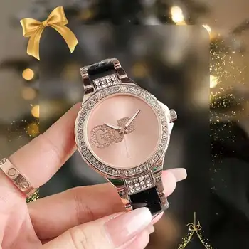 Factory customize fashion style quartz lady watch japanese movement waterproof women diamond acrylic plastic watch crystal watch